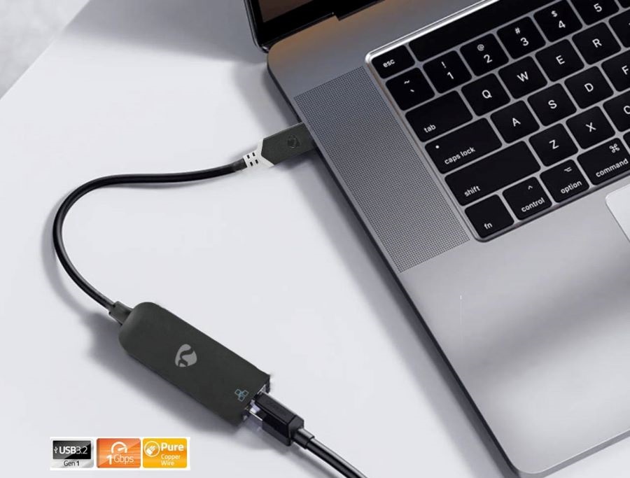 Преход USB-C до RJ45, адаптер usb-RJ45 LAN