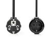 Удължител с дължина 5m, 3x0.1mm2, IP20, черен, CEGP10200BK50, NEDIS
 - 1