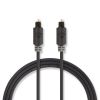 Optical cable, TosLink/M - TosLink/M, 1m, drak grey, PVC, CABW25000AT10, NEDIS - 1