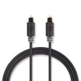 Оптичен кабел TosLink/M - TosLink/M, 1m, тъмносив, PVC, CABW25000AT10, NEDIS