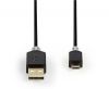 Кабел USB-A/M към Micro USB/M, 1m, тъмносив - 2