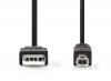 Cable USB A/m - USB B/m, 3m, black - 2