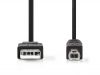 Cable USB A/m - USB B/m, 5m, black - 2