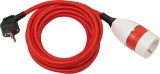 Extension cord 5m, 3x1.5mm2, IP20, red, with key, illuminated, BRENNENSTUHL
