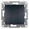 Light switch one-way triple, 10A, anthracite, EPH2100171