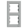 Vertical frame, 2-gang, aluminium color, ABS, EPH5810261