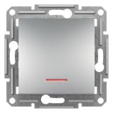 Light switch one-way single, 10A, 230VAC, for build-in, aluminium, EPH1400361