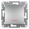 Light switch one-way single, 10A, aluminium, EPH1430361