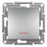 Light switch one-way single, 10A, 230VAC, for build-in, aluminium, EPH1430361