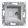 Single, RJ11(4p4c) socket, aluminium color, EPH4100161