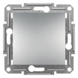 Light switch push-button, 10A, 230VAC, for build-in, aluminium, EPH0800361