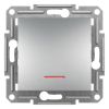 Light switch push-button, 10A, aluminium, EPH1600361