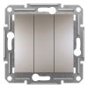 Light switch one-way triple, 10A, bronze, EPH2100169