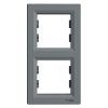 Vertical frame, 2-gang, steel color, ABS, EPH5810262