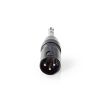 Connector CANON/m - 6.3mm/m, metal, stereo - 2