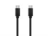 Cable USB-Type C/M to USB-Type C/M, 1m, black, 14965, DeTech