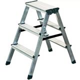 Aluminum ladder, double sided, with 2x3 steps