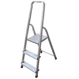 Aluminum ladder, single sided, with 2+1 steps 114308
