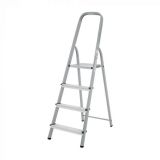 Aluminum ladder, single sided, with 3+1 steps 114309