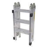 Aluminum ladder, folding, with 4x3 steps