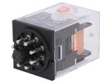 Електромагнитно реле MKS2P AC230, бобина 230VAC, 10A, 250VAC/30VDC, DPDT, 2xNO+2xNC