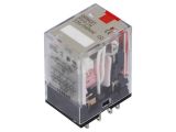 Relay electromagnetic MY4IN 220/240VAC (S), Ucoil 230VAC, 5A, 220VAC/24VDC, 4PDT, 4xNO+4xNC
