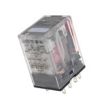 Relay electromagnetic MY4IN1D2 24DC, Ucoil 24VDC, 5A, 220VAC/24VDC, 4PDT, 4xNO+4xNC, LED