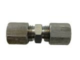 Connector, nipple with two nuts, M7mm to M7mm, metal