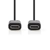 Phone cable USB Type-C to USB Type-C, 2m, black, 60W - 2