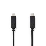 Кабел за телефон USB Type-C към USB Type-C, 2m, черен, 60W, NEDIS