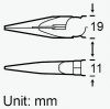 Pliers, half-round, 165mm, 1PK-709Y, PRO'S KIT - 2