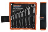 Set of wrenches and spanners, 8 parts, from 8 mm to 19 mm, PREMIUM
