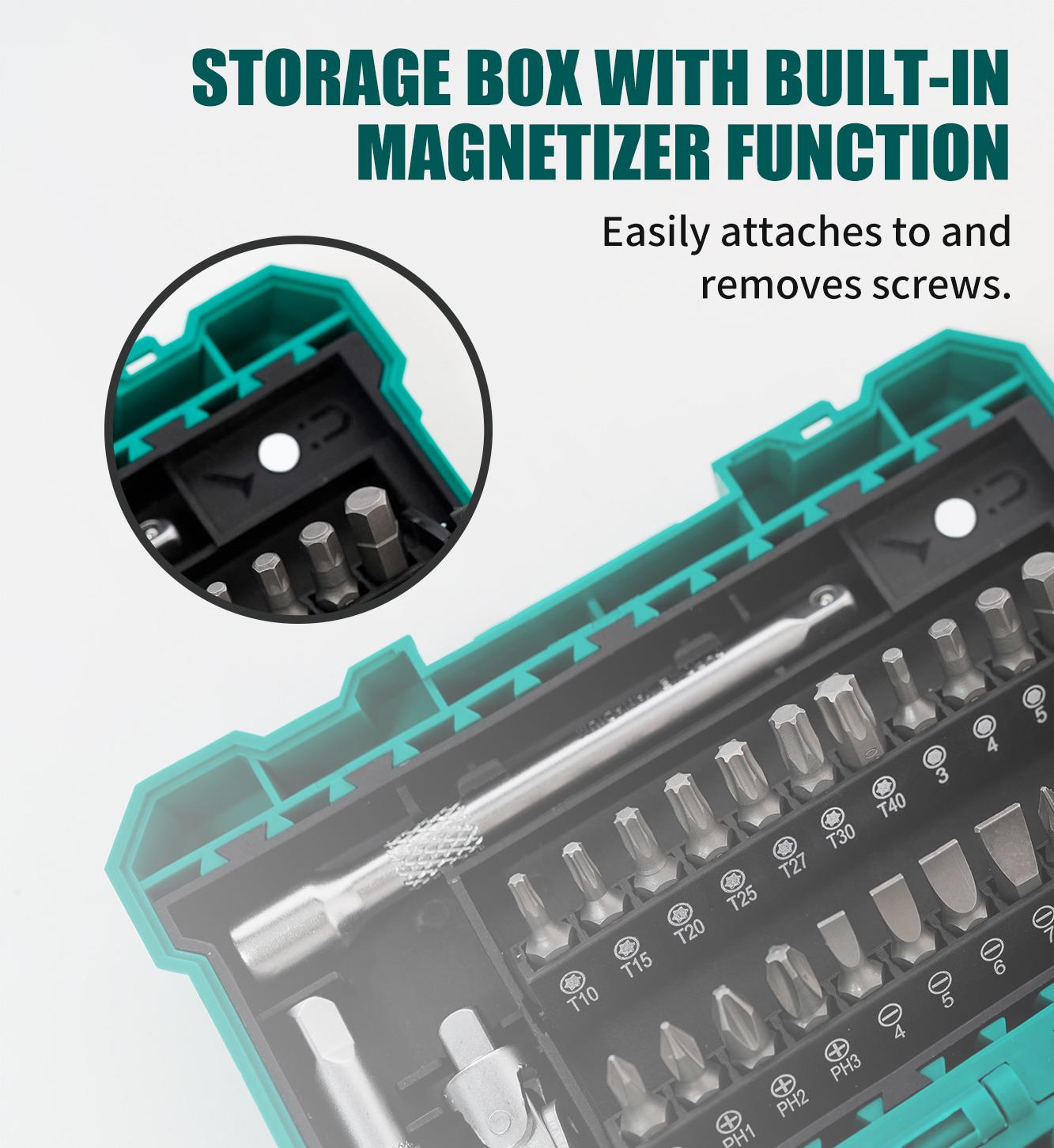 Комплект гедоре, тресчотка и битове, 38 части, SD-2338M, PRO'S KIT