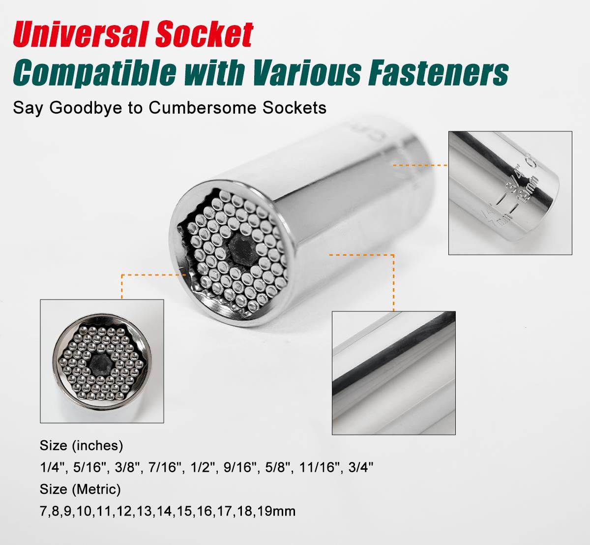 Комплект гедоре, тресчотка, вложки и битове, SD-2325, 25 части