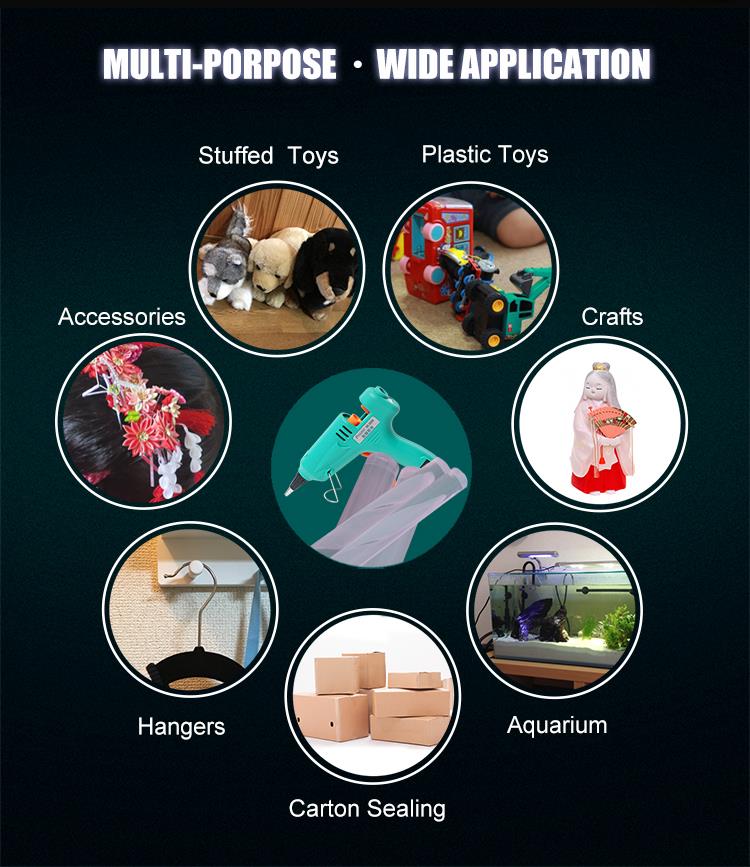 Silicone hot glue sticks GK-611160, Ф11x160mm, PRO'S KIT