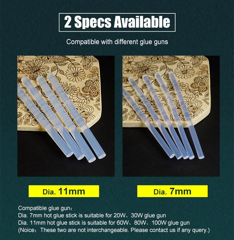 Силиконови пръчки за топло лепене GK-611160, Ф7x160mm, PRO'S KIT