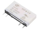 Relay electromagnetic HF41F/24-HS, Ucoil 24VDC, 6A, 250VAC/30VDC, SPST, NO