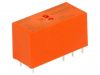 Relay electromagnetic 6-1393243-1, Ucoil 6VDC, 8A, 250VAC, DPDT