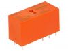 Relay electromagnetic 1393243-4, Ucoil 12VDC, 8A, 250VAC, DPDT