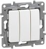 Light switch one-way single, 10A, 250VAC, for built-in, white, 764503