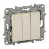 Light switch one-way single, 10A, 250VAC, for built-in, beige, 764603