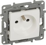 Single power socket, 16A, 250VAC, white, for built-in, schuko, 764527