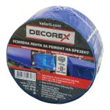 Repair tape for tarpaulin, 10m x 50mm, blue, DECOREX