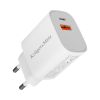 Phone charger, USB and USB Type-C, 30W, white, KM0855, Kruger&Matz - 4