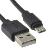 Кабел USB-A/M към Micro USB/M, 1m, черен, W1MMU