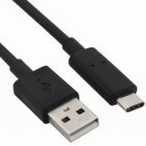 Кабел USB-Type C/M към USB-A/M, 1m, черен, W1MMC