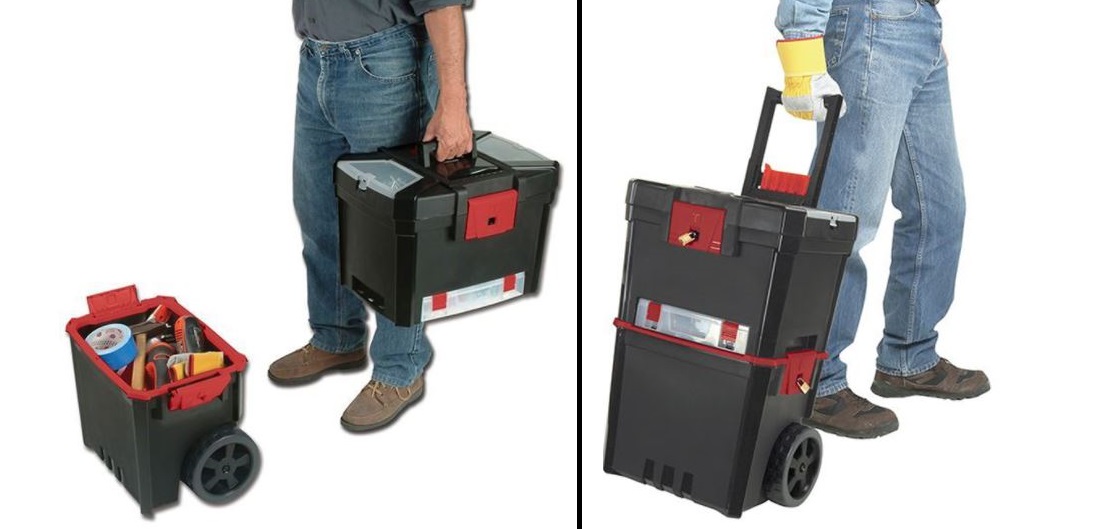 Куфар за инструменти от три части, Mastercart, с колела, 425x316x620mm, пластмаса, KETER