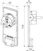Schuko plug, 3-pole, 250VAC, 16A, 90°, PVC, white, rectangular
 - 3