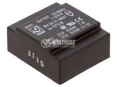 Трансформатор за печатен монтаж 115VAC 21VAC 1VA