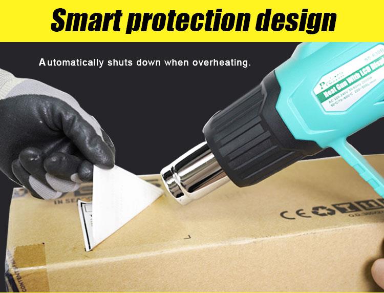 Hot air gun, SS-630B, 2000W, 230VAC, 50~600°C, PRO'S KIT